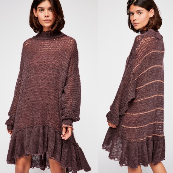 peplum sweater dress